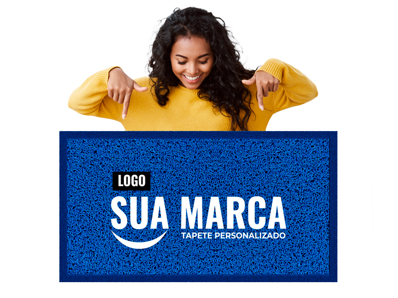 Tapete capacho personalizado - Retangular pintado