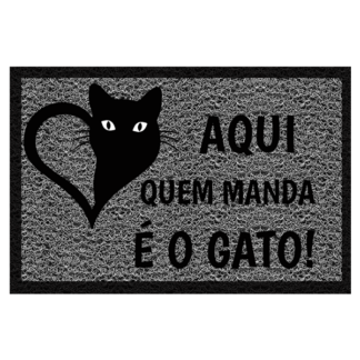 Tapete personalizado aqui quem manda é o gato - TP04