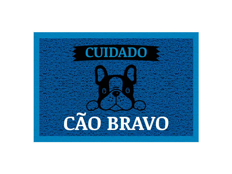 Tapete personalizado Cuidado Cão Bravo