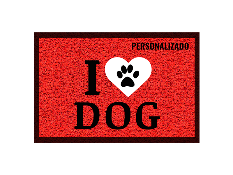 Tapete personalizado I Love Dog